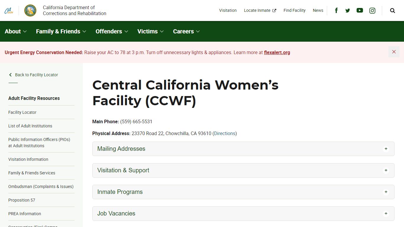 Central California Women’s Facility (CCWF)